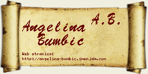 Angelina Bumbić vizit kartica